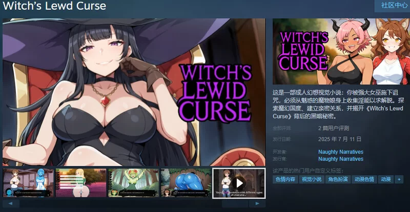 [PC-SLG] 【互动SLG/沙盒/官中】女巫的淫咒（Witch’s Lewd Curse… [1+500M][百度盘]