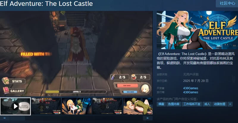 [PC-SLG] [先行体验]【地牢肉鸽SLG/动态/生肉】精灵冒险：失… [1+900M][百度盘]