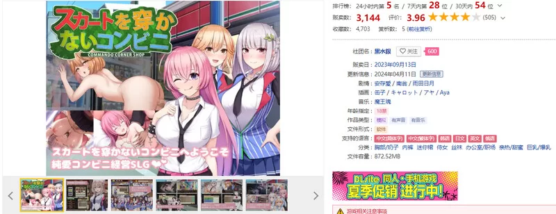 [PC-SLG] 【经营SLG/职场OL/官中】不穿裙子的便利商店（スカ… [1+1G][百度盘]