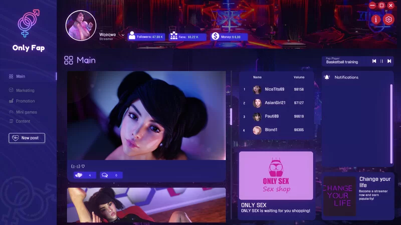 [PC-SLG] 【放置SLG/3D作品/全动态/官中】互联网社交管理OnlyFa… [1+500M][百度盘]