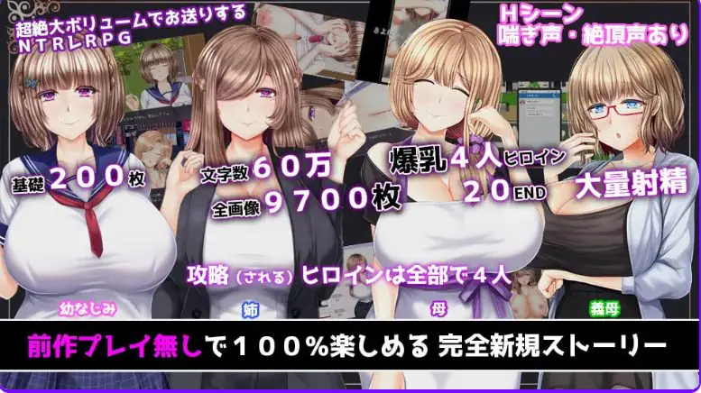 【PC/AI汉化/日式/RPG游戏/3.80G】NTR RPG 失足女友-Another- ～告诉我，曾经只属于我的她们被他人夺走 Ver1.2 AI汉化版+存档+日式RPG游戏+3.80G