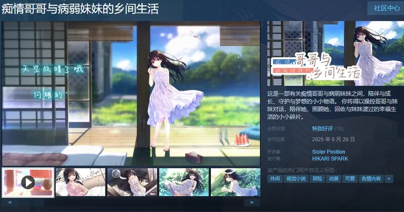 [PC-SLG] 【爆款SLG/日常生活/官中】痴情哥哥与病弱妹妹的乡… [1+3.3G][百度盘]